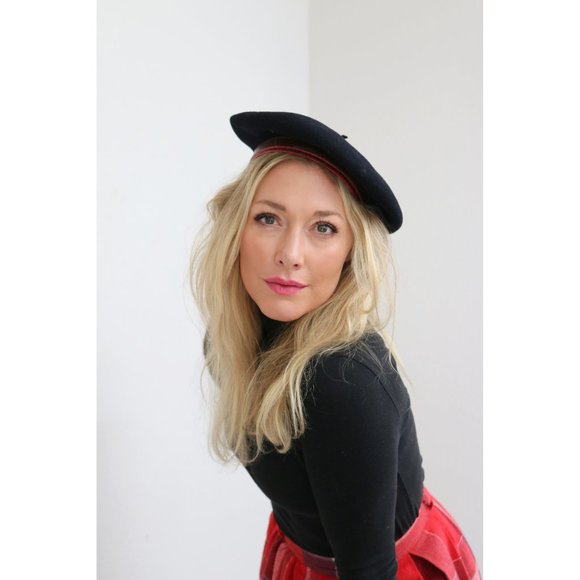 1960\'s French L\'Aiglon Navy Wool Beret // Women\'s Size Extra Small to Small main image 8